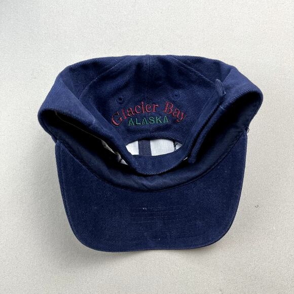 Vintage Alaska Hat Cap Strapback Navy Blue Glacier Bay National Park Nature 90s - Picture 4 of 7
